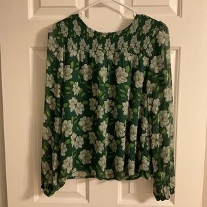 Draper James Smocked Woven Top/Blouse